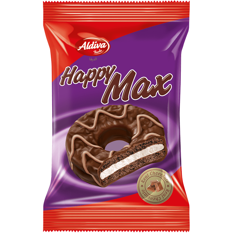 Aldiva Happy Max Milk Chocolate Coated Marshmallow Biscuit 30g