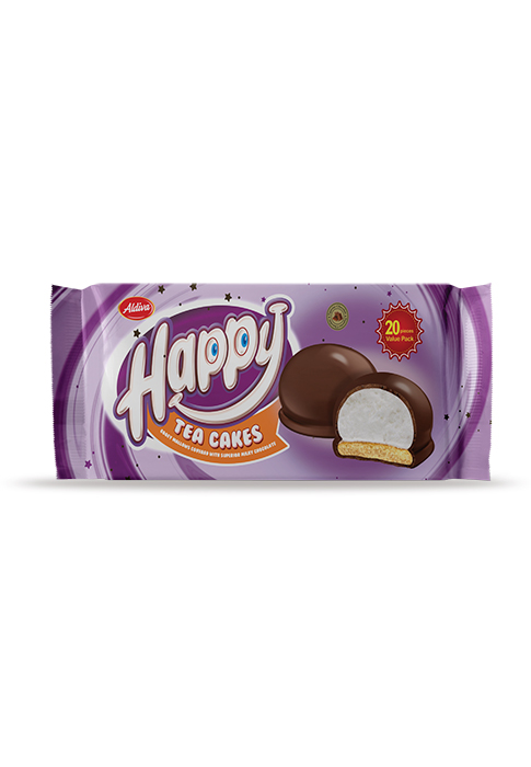Happy Tea Cakes Chocolate Coated & Caramel Filled Marshmallow Biscuits 240g