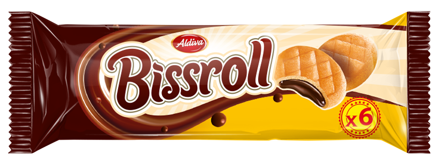 Bissroll Biscuit with Cocoa Cream Filling