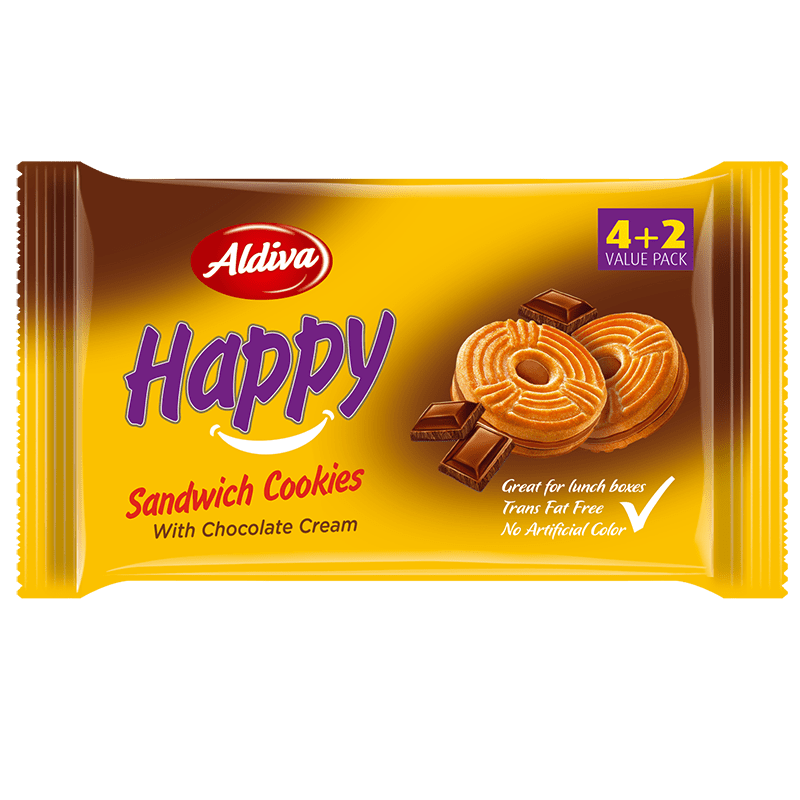 Aldiva Happy Çikolata Kremalı Sandviç Bisküvi 360g