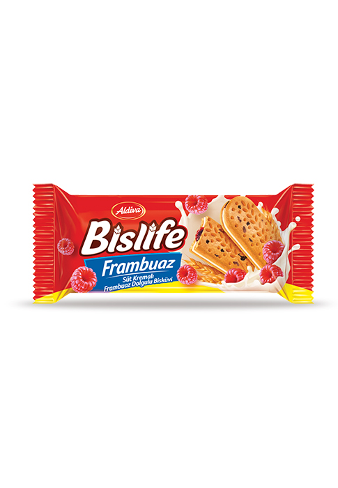 Bislife Süt Kremalı Frambuaz Dolgulu Bisküvi 20g