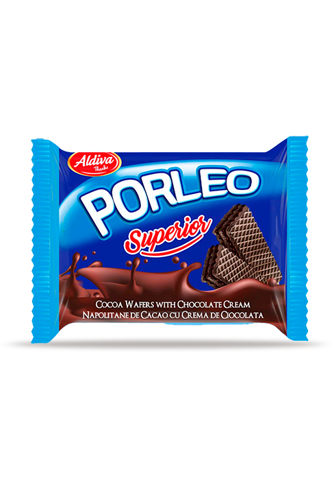 Porleo Superior Çikolata Kremalı Kakaolu Gofret 35g