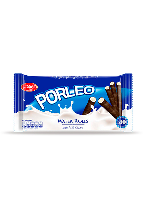 Porleo Süt Kremalı ve Kakaolu Rulo Gofret 50g