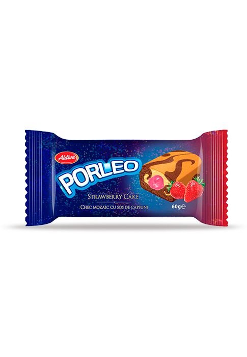 Porleo Çilek Dolgulu Mozaik Kek 60g