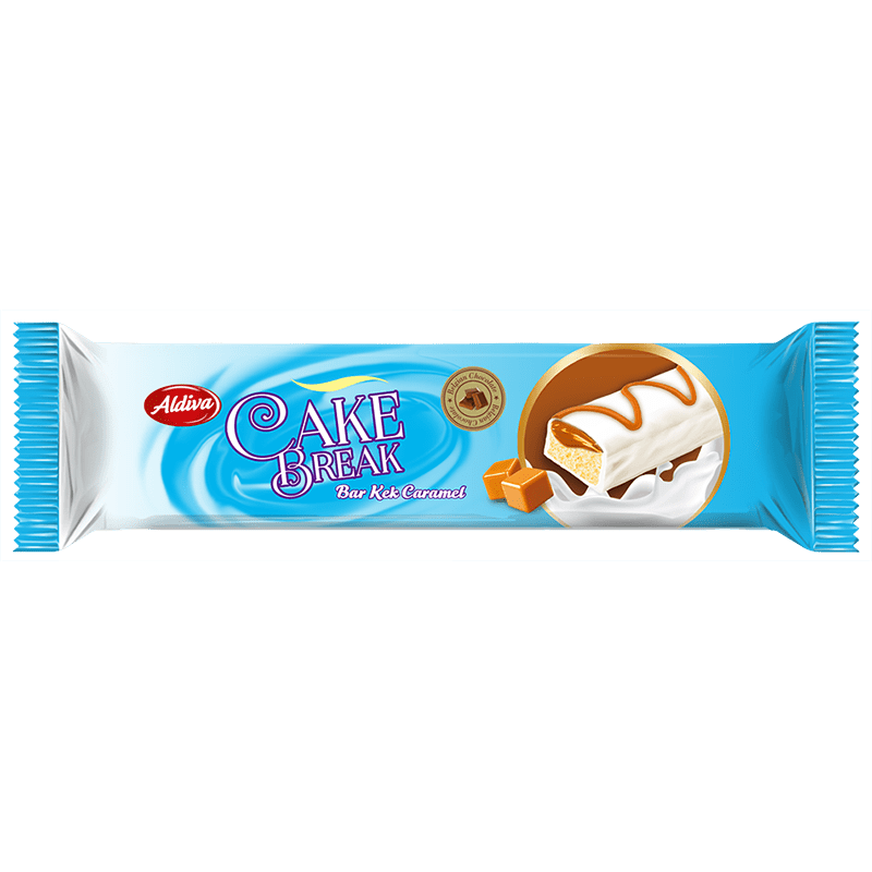 Cake Break Beyaz Çikolata Kaplamalı Karamelli Bar Kek 50gr