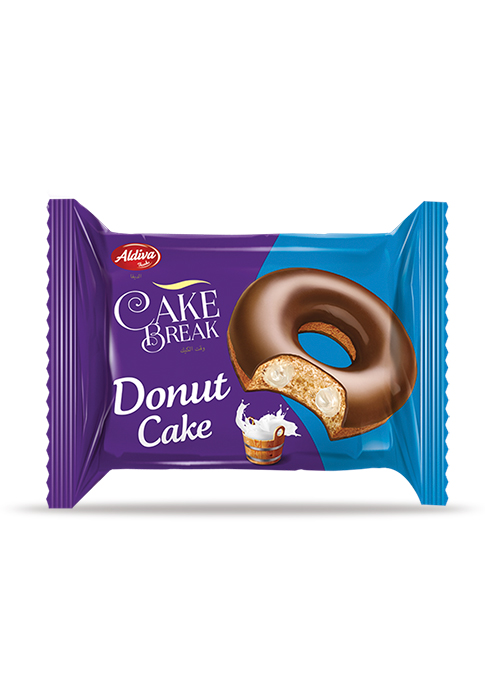 Cake Break Donut'Kakao Kaplamalı Sütlü Krema Dolgulu Kek