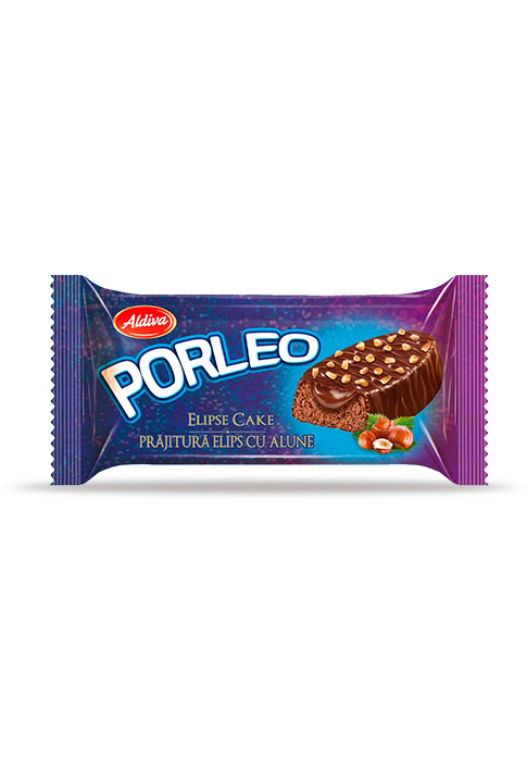 Porleo Çikolata Kaplamalı Fındık Parçacıklı Kek 40g