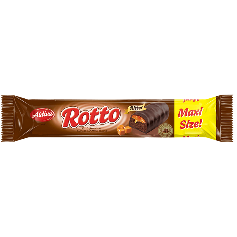 Rotto Bitter Çikolata Kaplamali Ve Karamelli Bisküvi 56g 