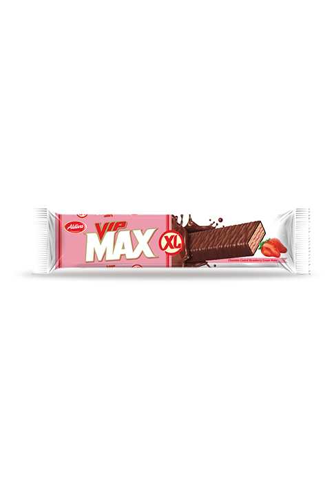 Vip Max Çikolata Kaplamalı Çilek Kremalı Gofret 75g