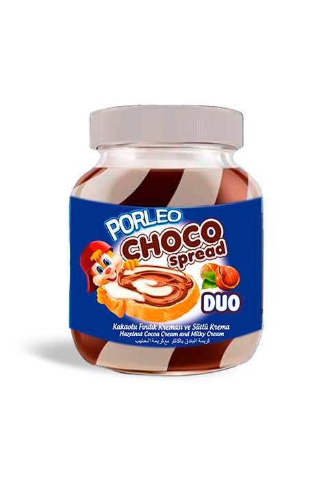 Porleo Choco Spread Duo Kakaolu ve Sütlü Fındık Kreması 350g