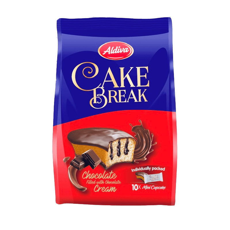 Cake Break  Cikolata Kremali ve Kaplamali Kap Kek (18 gr * 10 ) Multiposet 